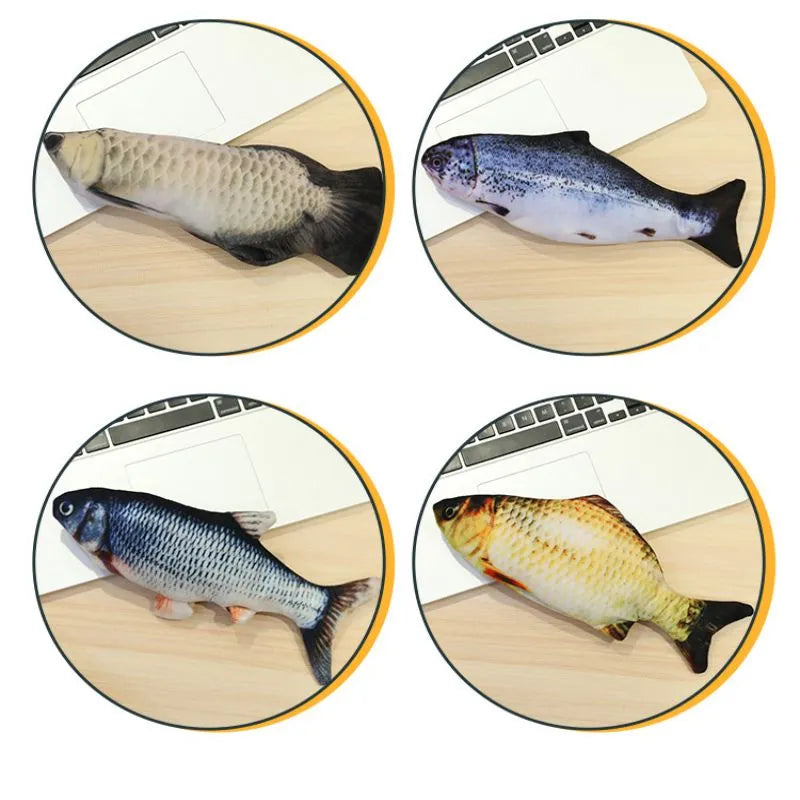 Electric Funny Cat Simulation Fish Beating Usb Jumping