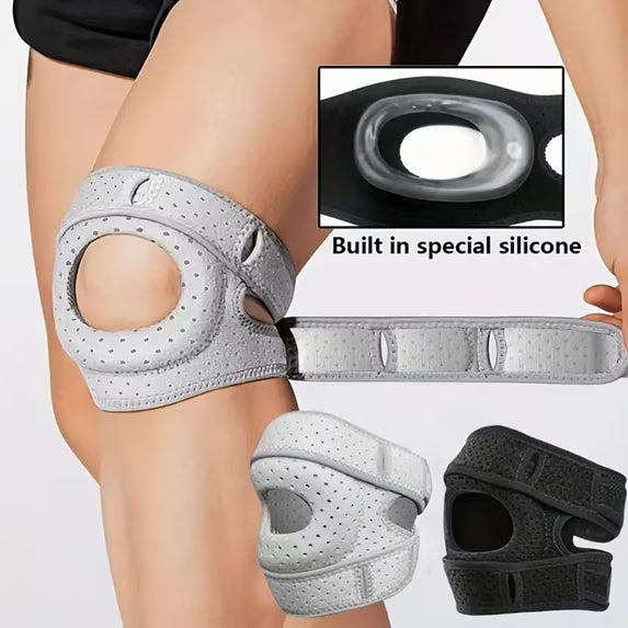 Sports Knee Brace Meniscus Support for Running Hiking Gray